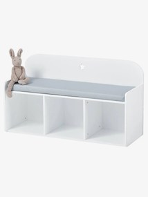 Banco-sofá Montessori, tema Sirius branco claro liso com motivo