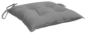 Almofadões de cadeira 4 pcs 40x40x7 cm tecido oxford cinza