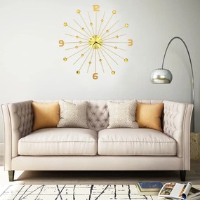 283857 vidaXL Relógio de parede metal 70 cm dourado