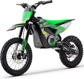 Mini moto elétrica para crianças velocidade até 38 km/h aprox. C/Limitador 1600W DORADO PD7 14/12" Verde