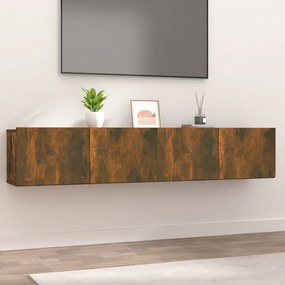 vidaXL Móveis de TV 2 pcs 80x30x30cm derivados madeira carvalho fumado