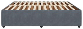 Estrutura de cama sem colchão 180x200 cm veludo cinzento-escuro