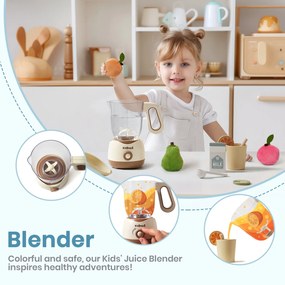 Conjunto de 4 eletrodomésticos de cozinha de brincar cor creme.