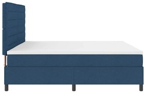 Cama Box com Colchão Azul 200x200 cm Tecido