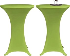 vidaXL Capa extensível para mesa 2 pcs 60 cm verde