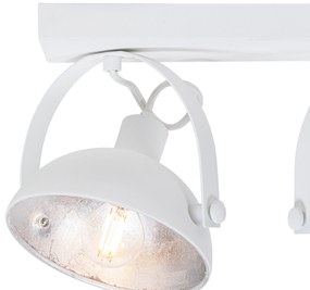 Candeeiro de teto industrial branco prata ajustável com 3 luzes - Magnax Industrial