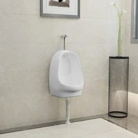 Urinol de parede com válvula de descarga cerâmica branco
