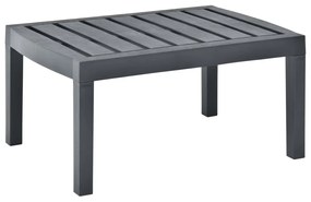 48815 vidaXL Mesa de jardim 78x55x38 cm plástico antracite