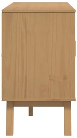 Aparador OLDEN 114x43x73,5 cm pinho maciço cinzento e castanho