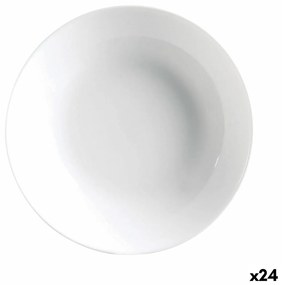 Prato Fundo Luminarc Diwali Branco Vidro (20 cm) (24 Unidades)