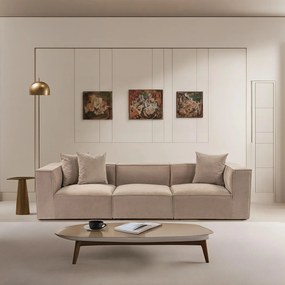 Sofá de 3 Lugares Sora – Cappuccino – 270 cm x 65 cm x 95 cm