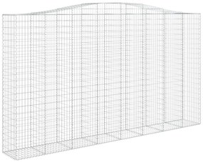 Cestos gabião arqueados 2pcs 400x50x220/240cm ferro galvanizado