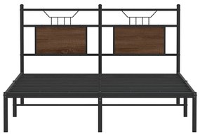 Estrutura cama s/ colchão derivados madeira carvalho castanho