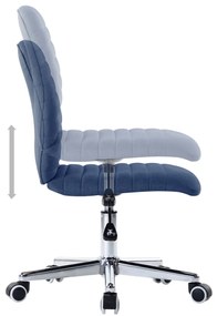 Cadeiras de jantar 2 pcs tecido azul