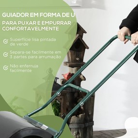 Rolo de relva para jardim com capacidade de 60L preenchível com areia ou água de 50 cm de diâmetro preto