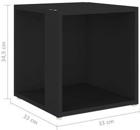 Mesa de apoio 33x33x34,5 cm derivados de madeira preto