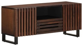 vidaXL Móvel de TV 100x34x46 cm madeira de mangueira maciça castanho