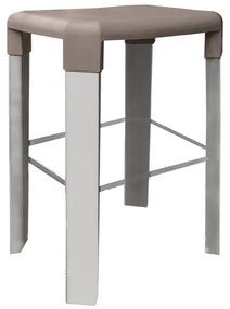 Banco OSLO 65H, Perna Alumínio - Pack 4 unidades, Turtle Dove