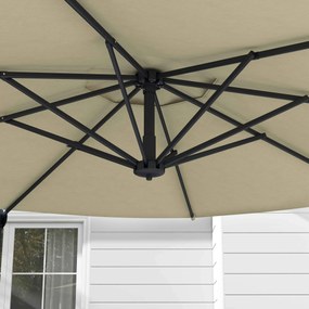 Chapéu de Sol Excêntrico Ø294x242 cm Chapéu de Sol de Jardim com Altur