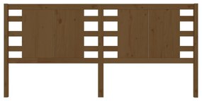 Cabeceira de cama 126x4x100 cm pinho maciço castanho mel