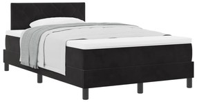 Cama Box Spring com Colchão vidaXL Preta 120x200 cm Veludo