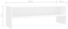 Móvel de TV 120x40x40 cm aglomerado branco