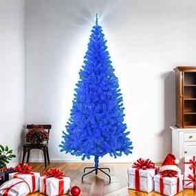 Árvore de Natal artificial com suporte 180 cm PVC azul