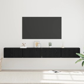 Conjunto de móvel de TV com armazenamento com porta 4 pcs Carvalho Pre
