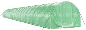 Estufa com estrutura de aço 66 m² 22x3x2 m verde