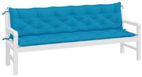 Almofadões banco jardim 2 pcs tecido oxford azul-claro