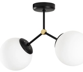 Candeeiro de Teto Damar – Preto e Branco – 44 x 15 cm