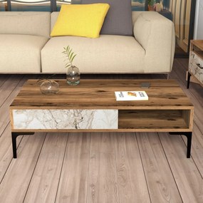Mesa de Centro Istanbul – Nogueira Branca – 105 cm x 32,6 cm x 60 cm