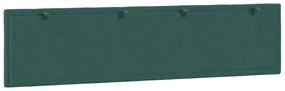 Almofadão de cabeceira 200 cm veludo verde-escuro
