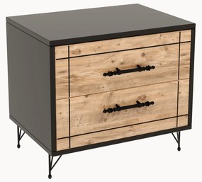 Mesa de Cabeceira Night – Carvalho Preto – 50x55x40 cm