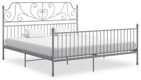vidaXL Estrutura de cama 180x200 cm metal cinzento