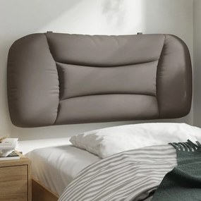 vidaXL Almofadão de cabeceira 80 cm tecido cinzento-acastanhado
