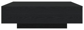 Mesa de Café vidaXL com Luzes LED Carvalho Preto 100x100x31 cm