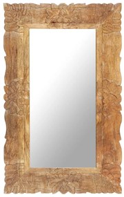 vidaXL Espelho 80x50 cm madeira de mangueira maciça