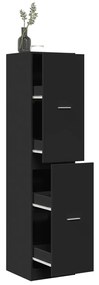 vidaXL Armário boticário 40x41x174,5 cm derivados de madeira preto