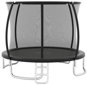 Trampolim retangular 3 em 1 com escada, cesta de basquete e gol de futebol, trampolim infantil verde