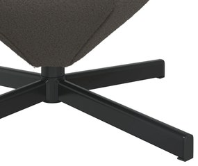 Cadeira de Ovo vidaXL Cinza Escuro em Tecido Curly Tipo Lã