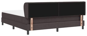 Cama Box com Colchão vidaXL Castanho Escuro 180x200 cm Tecido