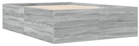Estrutura cama 140x190 cm derivados de madeira cinzento sonoma