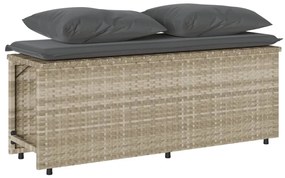 3 pcs conjunto de jantar p/ jardim c/ almofadões cinzento claro