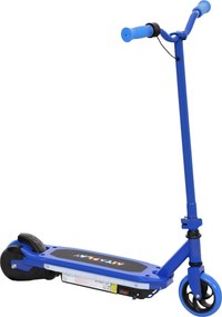 AIYAPLAY Trotinete Elétrica Criança Máx. 10 km/h Motor 80 W Autonomia Máx. 8 km Trotinete Luzes LED Travão Traseiro 76x46x93 cm Azul | Aosom Portugal