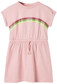 Vestido de criança com cordão rosa-claro 140