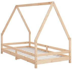 Estrutura de cama infantil 90x190 cm madeira de pinho maciça