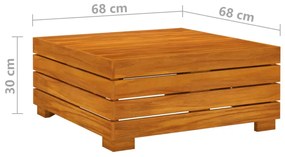 6 pcs conjunto lounge de jardim c/ almofadões acácia maciça