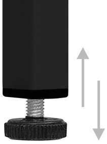 Aparador Lita em Aço e Vidro Temperado de 105 cm - Preto - Design Mode