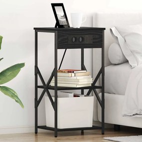 vidaXL Armários de Canto 2 pcs Carvalho preto 41 x 31 x 76 cm